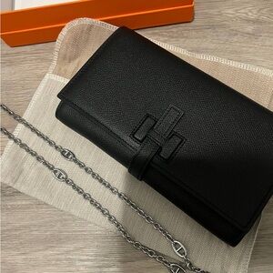 & Other Stories Black Leather Clutch